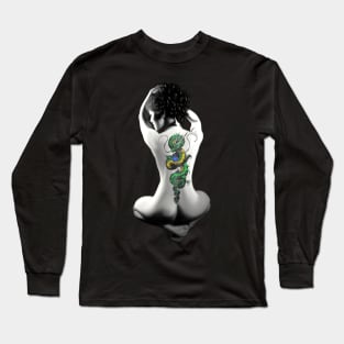 Girl with dragon tattoo Long Sleeve T-Shirt